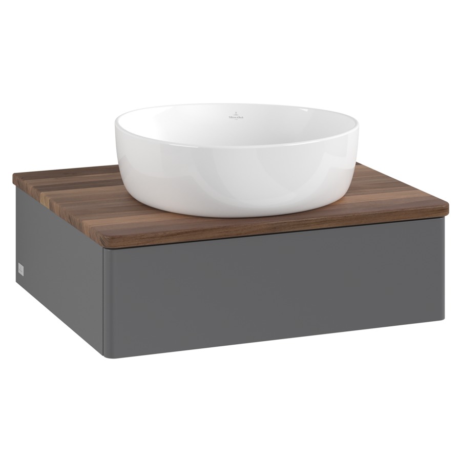 Élément inférieur  Antao
60 x 19 x 50 cm
élément de tiroir, 1&nbsp;tiroir
avec siphon gain de place
avec matériel de fixation
pour 1 lavabo à poser 234171/234172/234173
recouvrement Warm Walnut
sans trou pour robinet