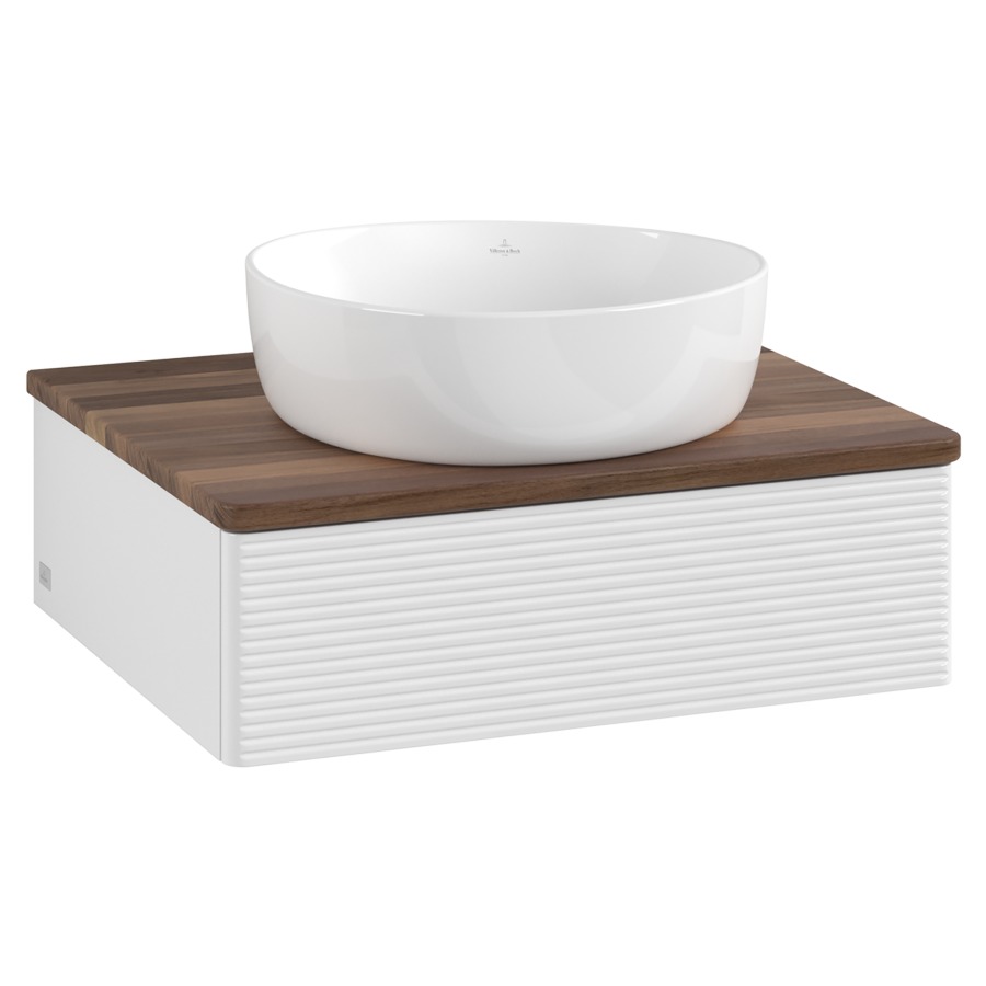 Élément inférieur  Antao
60 x 19 x 50 cm
élément de tiroir, 1&nbsp;tiroir
avec siphon gain de place
avec matériel de fixation
pour 1 lavabo à poser 234171/234172/234173
recouvrement Warm Walnut
sans trou pour robinet