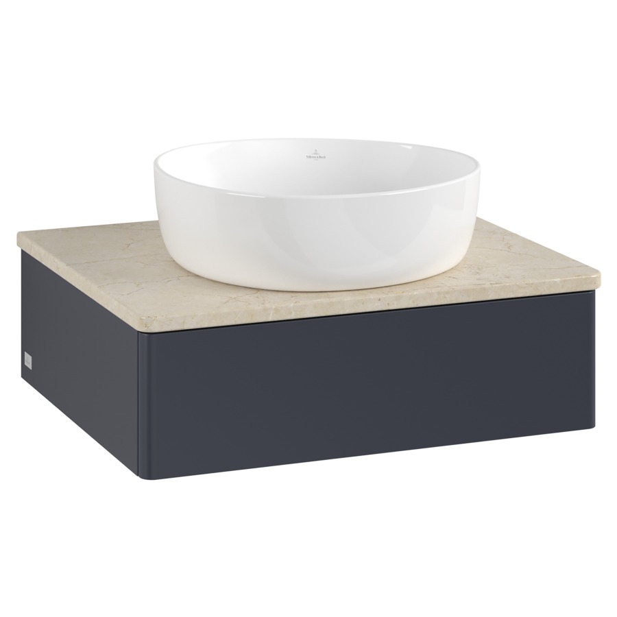Élément inférieur  Antao
60 x 19 x 50 cm
élément de tiroir, 1&nbsp;tiroir
avec siphon gain de place
avec matériel de fixation
pour 1 lavabo à poser 234171/234172/234173
recouvrement Botticino
sans trou pour robinet