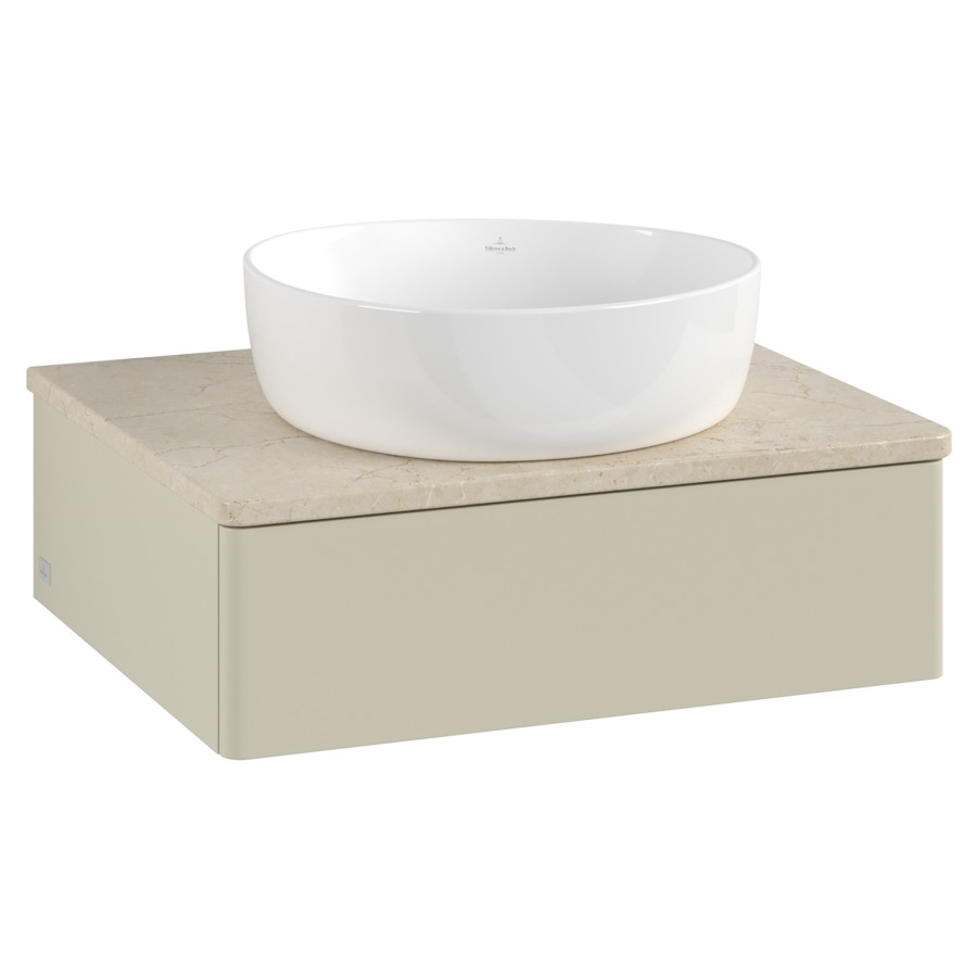 Élément inférieur  Antao
60 x 19 x 50 cm
élément de tiroir, 1&nbsp;tiroir
avec siphon gain de place
avec matériel de fixation
pour 1 lavabo à poser 234171/234172/234173
recouvrement Botticino
sans trou pour robinet