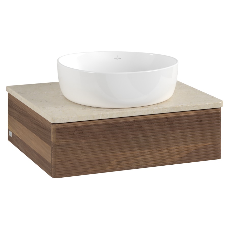 Élément inférieur  Antao
60 x 19 x 50 cm
élément de tiroir, 1&nbsp;tiroir
avec siphon gain de place
avec matériel de fixation
pour 1 lavabo à poser 234171/234172/234173
recouvrement Botticino
sans trou pour robinet
