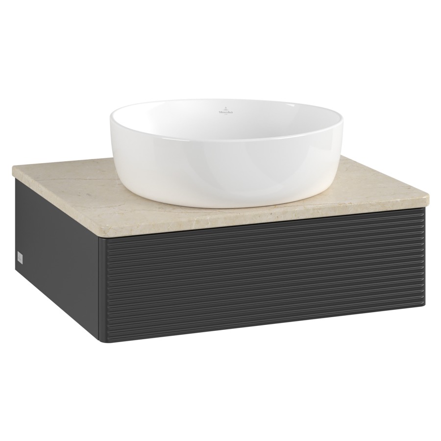 Élément inférieur  Antao
60 x 19 x 50 cm
élément de tiroir, 1&nbsp;tiroir
avec siphon gain de place
avec matériel de fixation
pour 1 lavabo à poser 234171/234172/234173
recouvrement Botticino
sans trou pour robinet