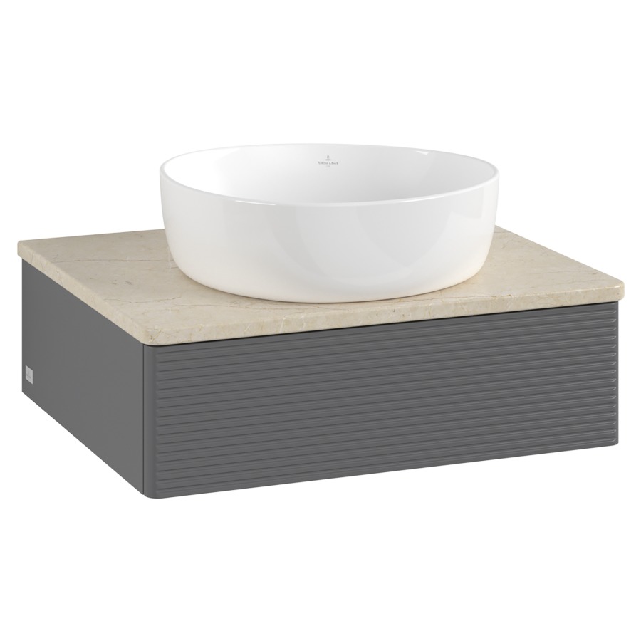 Élément inférieur  Antao
60 x 19 x 50 cm
élément de tiroir, 1&nbsp;tiroir
avec siphon gain de place
avec matériel de fixation
pour 1 lavabo à poser 234171/234172/234173
recouvrement Botticino
sans trou pour robinet