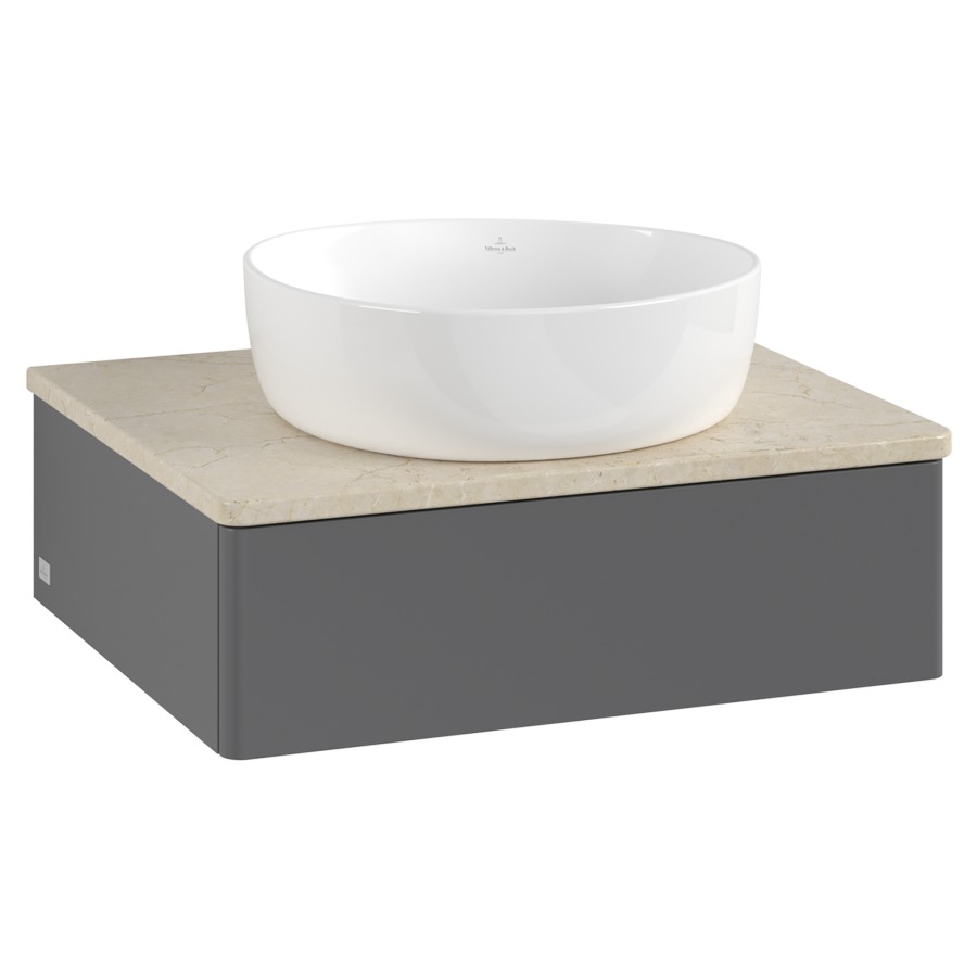 Élément inférieur  Antao
60 x 19 x 50 cm
élément de tiroir, 1&nbsp;tiroir
avec siphon gain de place
avec matériel de fixation
pour 1 lavabo à poser 234171/234172/234173
recouvrement Botticino
sans trou pour robinet