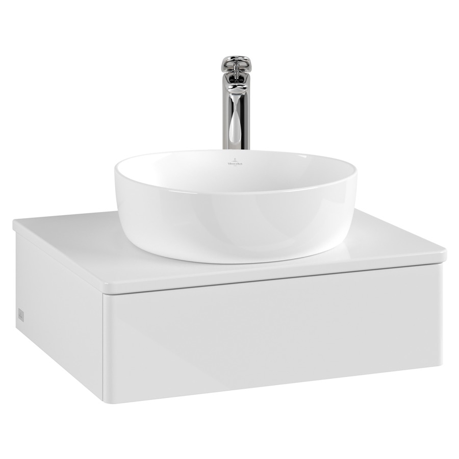 Élément inférieur  Antao
60 x 19 x 50 cm
élément de tiroir, 1&nbsp;tiroir
avec siphon gain de place
avec matériel de fixation
pour 1 lavabo à poser 234171/234182/234184
recouvrement avec 1 trou pour robinet