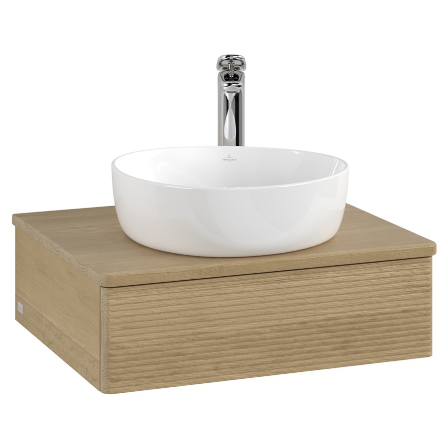 Élément inférieur  Antao
60 x 19 x 50 cm
élément de tiroir, 1&nbsp;tiroir
avec siphon gain de place
avec matériel de fixation
pour 1 lavabo à poser 234171/234182/234184
recouvrement Honey Oak, 1 trou pour robinet