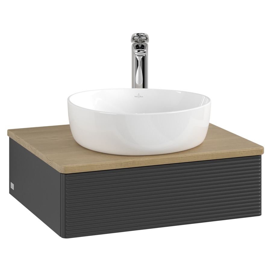 Élément inférieur  Antao
60 x 19 x 50 cm
élément de tiroir, 1&nbsp;tiroir
avec siphon gain de place
avec matériel de fixation
pour 1 lavabo à poser 234171/234182/234184
recouvrement Honey Oak, 1 trou pour robinet