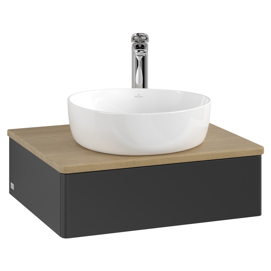 Élément inférieur  Antao
60 x 19 x 50 cm
élément de tiroir, 1&nbsp;tiroir
avec siphon gain de place
avec matériel de fixation
pour 1 lavabo à poser 234171/234182/234184
recouvrement Honey Oak, 1 trou pour robinet
