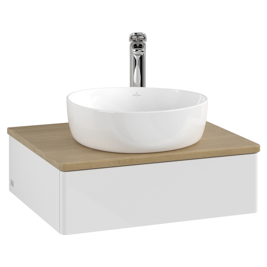 Élément inférieur  Antao
60 x 19 x 50 cm
élément de tiroir, 1&nbsp;tiroir
avec siphon gain de place
avec matériel de fixation
pour 1 lavabo à poser 234171/234182/234184
recouvrement Honey Oak, 1 trou pour robinet