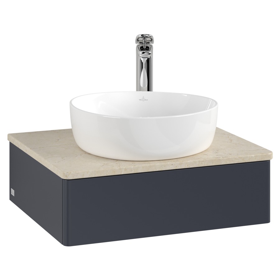Élément inférieur  Antao
60 x 19 x 50 cm
élément de tiroir, 1&nbsp;tiroir
avec siphon gain de place
avec matériel de fixation
pour 1 lavabo à poser 234171/234182/234184
recouvrement Botticino, 1 trou pour robinet