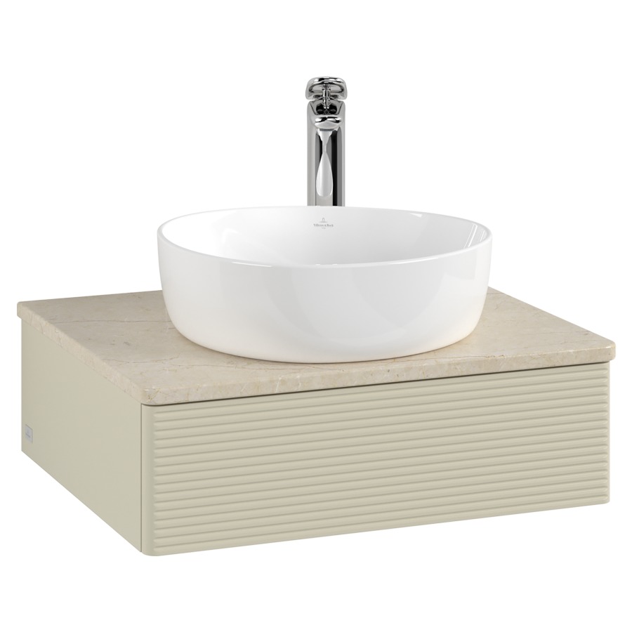 Élément inférieur  Antao
60 x 19 x 50 cm
élément de tiroir, 1&nbsp;tiroir
avec siphon gain de place
avec matériel de fixation
pour 1 lavabo à poser 234171/234182/234184
recouvrement Botticino, 1 trou pour robinet