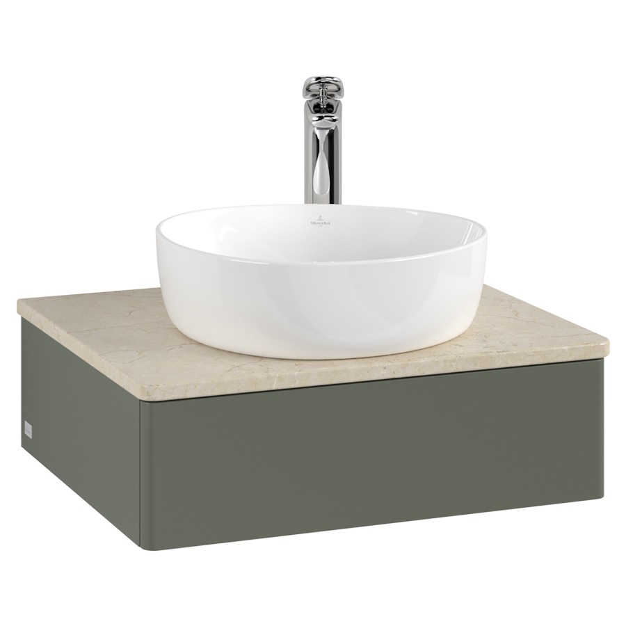 Élément inférieur  Antao
60 x 19 x 50 cm
élément de tiroir, 1&nbsp;tiroir
avec siphon gain de place
avec matériel de fixation
pour 1 lavabo à poser 234171/234182/234184
recouvrement Botticino, 1 trou pour robinet