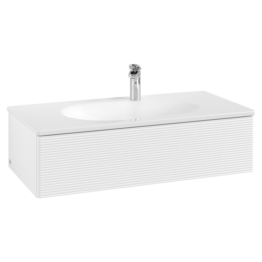 Élément inférieur  Antao
98.8 x 25.6 x 49.3 cm
élément de tiroir, 1&nbsp;tiroir
avec siphon gain de place
avec matériel de fixation
pour lavabo 101040/101041