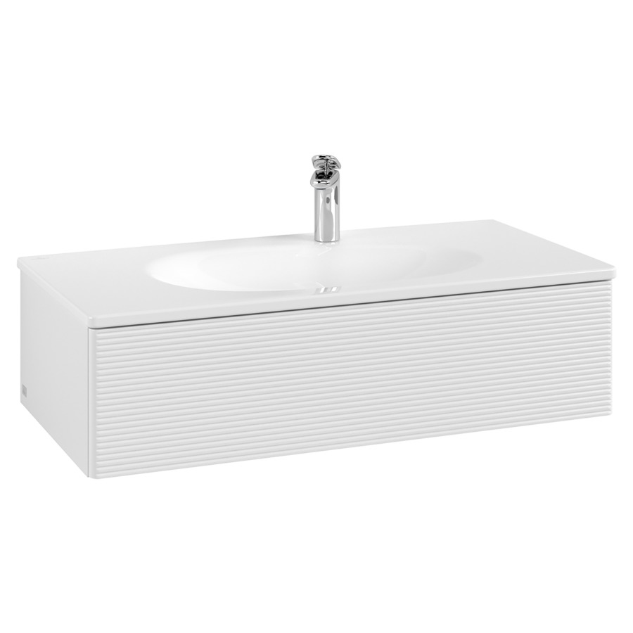 Élément inférieur  Antao
98.8 x 25.6 x 49.3 cm
élément de tiroir, 1&nbsp;tiroir
avec siphon gain de place
avec matériel de fixation
pour lavabo 101040/101041