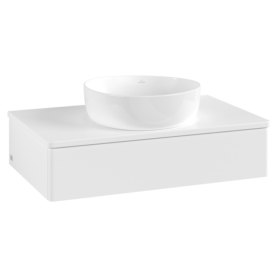 Élément inférieur  Antao
80 x 19 x 50 cm
élément de tiroir, 1&nbsp;tiroir
avec siphon gain de place
avec matériel de fixation
pour 1 lavabo à poser 234171/234172/234173
recouvrement sans trou pour robinet