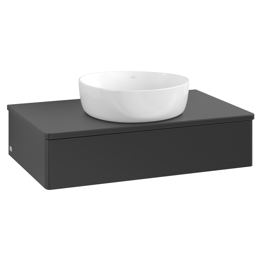 Élément inférieur  Antao
80 x 19 x 50 cm
élément de tiroir, 1&nbsp;tiroir
avec siphon gain de place
avec matériel de fixation
pour 1 lavabo à poser 234171/234172/234173
recouvrement sans trou pour robinet