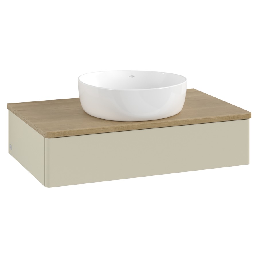 Élément inférieur  Antao
80 x 19 x 50 cm
élément de tiroir, 1&nbsp;tiroir
avec siphon gain de place
avec matériel de fixation
pour 1 lavabo à poser 234171/234172/234173
recouvrement Honey Oak
sans trou pour robinet