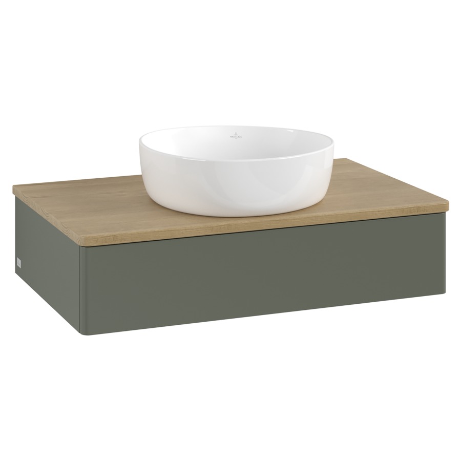 Élément inférieur  Antao
80 x 19 x 50 cm
élément de tiroir, 1&nbsp;tiroir
avec siphon gain de place
avec matériel de fixation
pour 1 lavabo à poser 234171/234172/234173
recouvrement Honey Oak
sans trou pour robinet