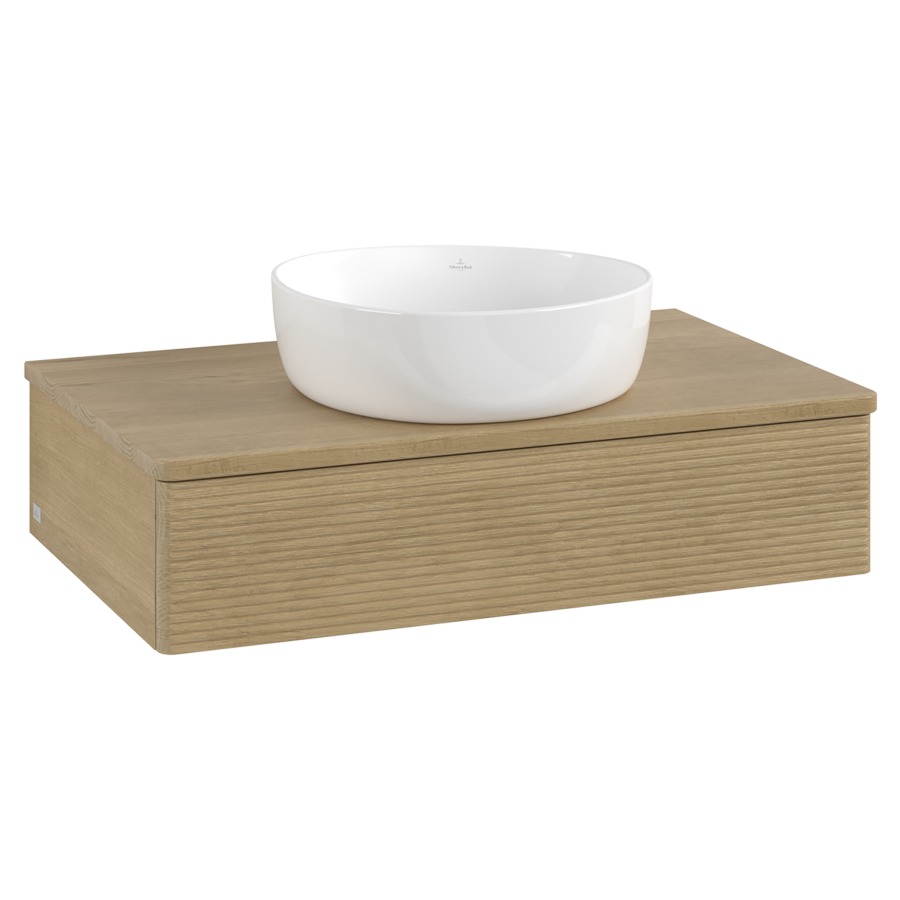 Élément inférieur  Antao
80 x 19 x 50 cm
élément de tiroir, 1&nbsp;tiroir
avec siphon gain de place
avec matériel de fixation
pour 1 lavabo à poser 234171/234172/234173
recouvrement Honey Oak
sans trou pour robinet