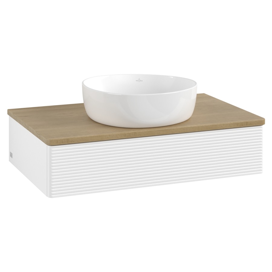 Élément inférieur  Antao
80 x 19 x 50 cm
élément de tiroir, 1&nbsp;tiroir
avec siphon gain de place
avec matériel de fixation
pour 1 lavabo à poser 234171/234172/234173
recouvrement Honey Oak
sans trou pour robinet