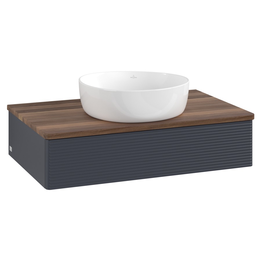 Élément inférieur  Antao
80 x 19 x 50 cm
élément de tiroir, 1&nbsp;tiroir
avec siphon gain de place
avec matériel de fixation
pour 1 lavabo à poser 234171/234172/234173
recouvrement Warm Walnut
sans trou pour robinet
