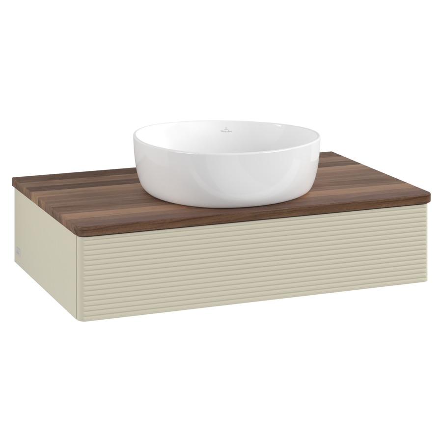 Élément inférieur  Antao
80 x 19 x 50 cm
élément de tiroir, 1&nbsp;tiroir
avec siphon gain de place
avec matériel de fixation
pour 1 lavabo à poser 234171/234172/234173
recouvrement Warm Walnut
sans trou pour robinet