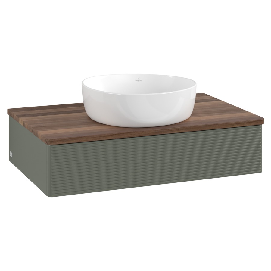 Élément inférieur  Antao
80 x 19 x 50 cm
élément de tiroir, 1&nbsp;tiroir
avec siphon gain de place
avec matériel de fixation
pour 1 lavabo à poser 234171/234172/234173
recouvrement Warm Walnut
sans trou pour robinet