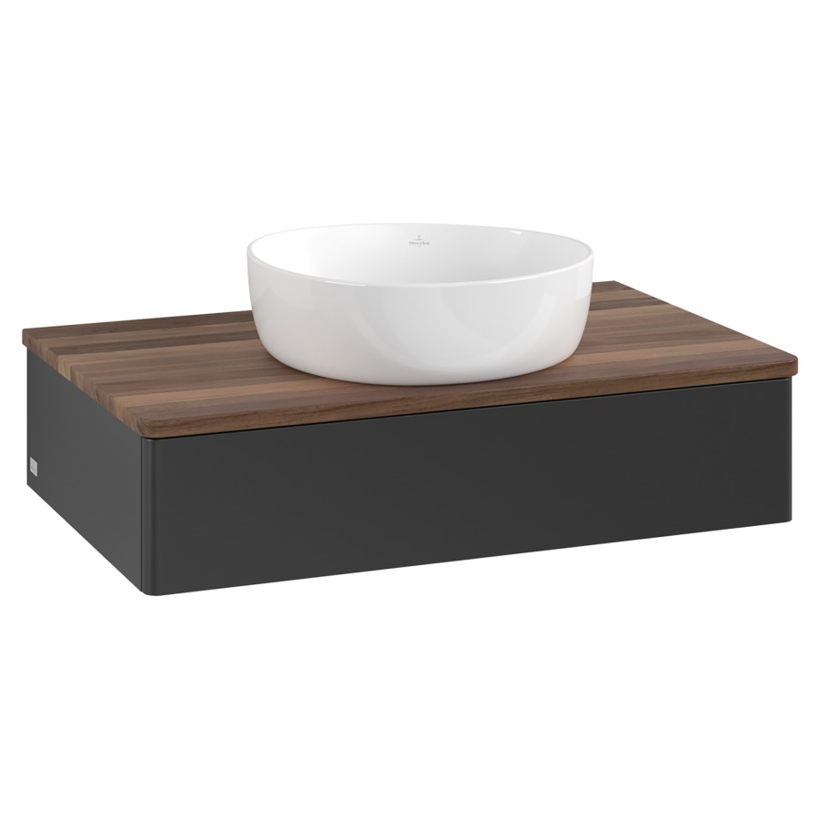 Élément inférieur  Antao
80 x 19 x 50 cm
élément de tiroir, 1&nbsp;tiroir
avec siphon gain de place
avec matériel de fixation
pour 1 lavabo à poser 234171/234172/234173
recouvrement Warm Walnut
sans trou pour robinet