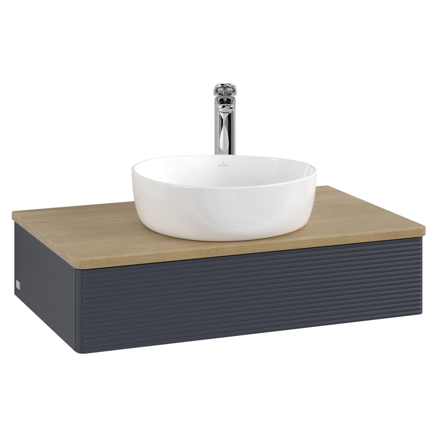 Élément inférieur  Antao
80 x 19 x 50 cm
élément de tiroir, 1&nbsp;tiroir
avec siphon gain de place
avec matériel de fixation
pour 1 lavabo à poser 101037/101039/234171
recouvrement Honey Oak, 1 trou pour robinet