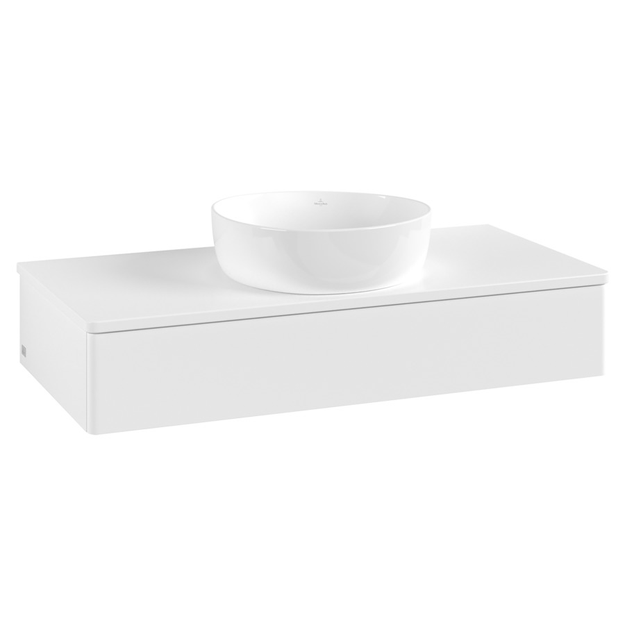 Élément inférieur  Antao
100 x 19 x 50 cm
élément de tiroir, 1&nbsp;tiroir
avec siphon gain de place
avec matériel de fixation
pour 1 lavabo à poser 234171/234172/234173
recouvrement sans trou pour robinet
