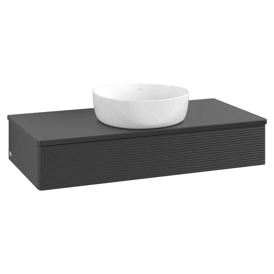 Élément inférieur  Antao
100 x 19 x 50 cm
élément de tiroir, 1&nbsp;tiroir
avec siphon gain de place
avec matériel de fixation
pour 1 lavabo à poser 234171/234172/234173
recouvrement sans trou pour robinet