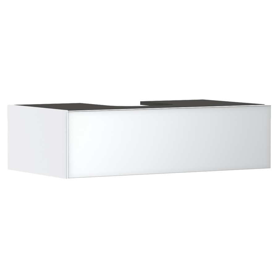Élément inférieur  XEVOLOS E
98 x 27.5 x 55 cm
montage mural, élément de tiroir
1&nbsp;tiroir, PushOpen
avec siphon gain de place
avec matériel de fixation
pour table de lavabo 106223/243023