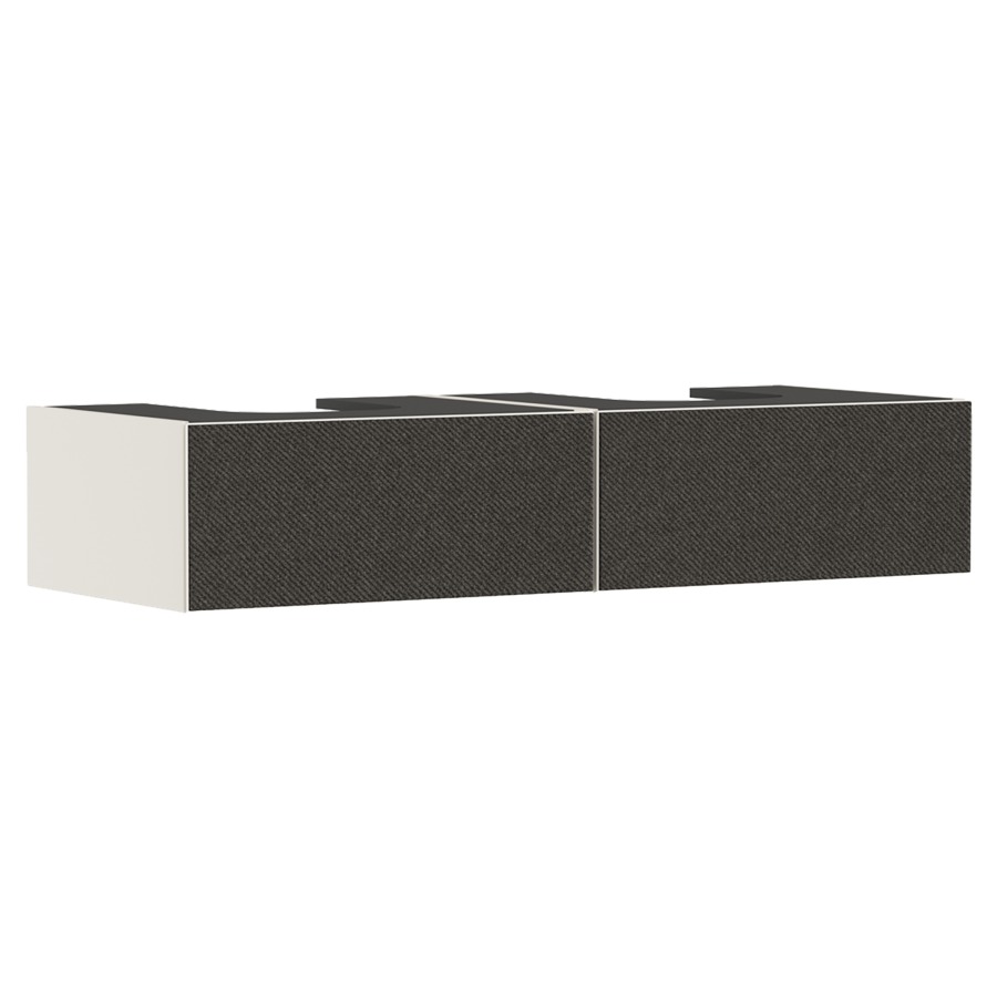 Élément inférieur  XEVOLOS E
137 x 27.5 x 55 cm
montage mural, 2&nbsp;éléments de tiroir
1&nbsp;tiroir chacune, PushOpen
avec siphon gain de place
avec matériel de fixation
pour table de lavabo 106225/243021