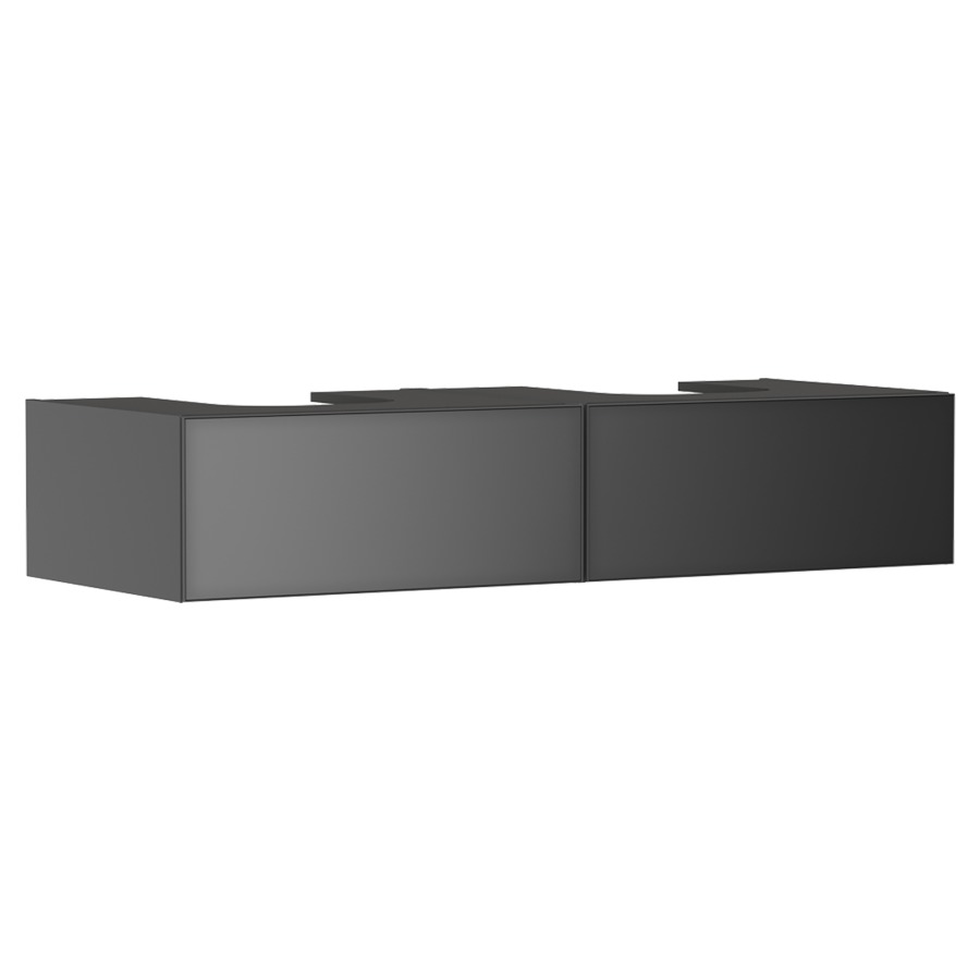 Élément inférieur  XEVOLOS E
137 x 27.5 x 55 cm
montage mural, 2&nbsp;éléments de tiroir
1&nbsp;tiroir chacune, PushOpen
avec siphon gain de place
avec matériel de fixation
pour table de lavabo 106225/243021
