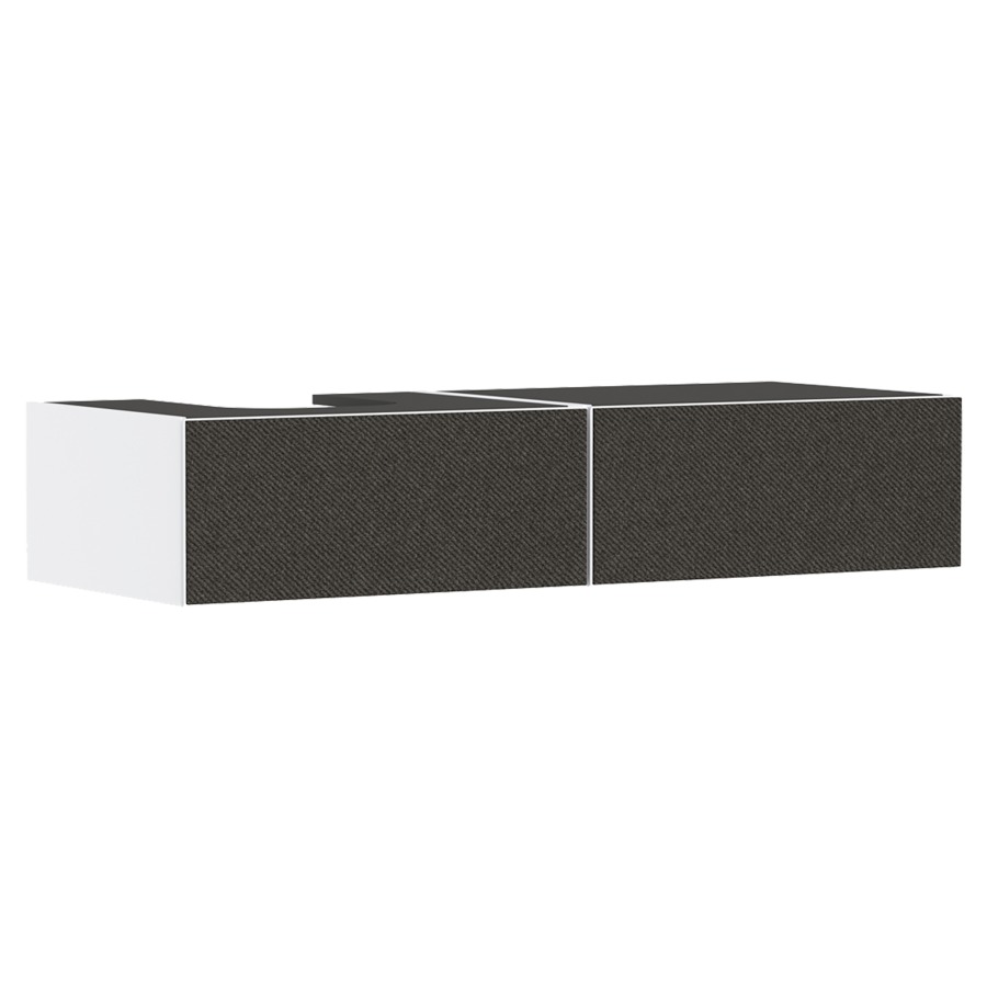 Élément inférieur  XEVOLOS E
137 x 27.5 x 55 cm
montage mural, 2&nbsp;éléments de tiroir
1&nbsp;tiroir chacune, PushOpen
avec siphon gain de place
avec matériel de fixation
pour table de lavabo 106226/243019