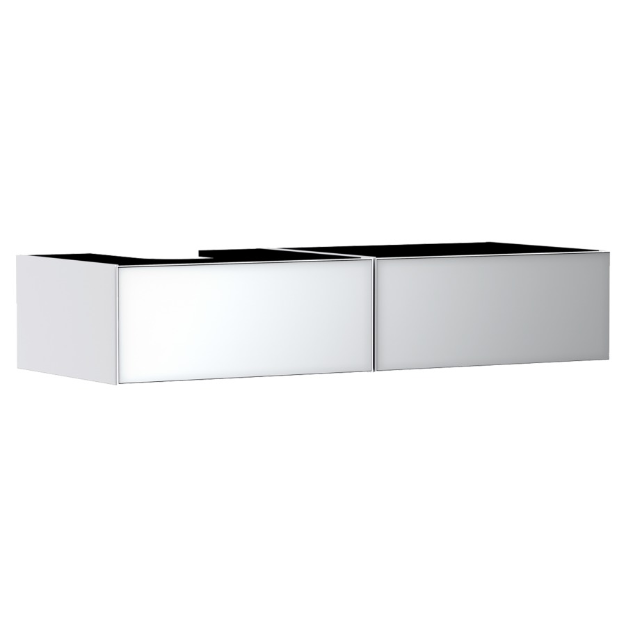 Élément inférieur  XEVOLOS E
137 x 27.5 x 55 cm
montage mural, 2&nbsp;éléments de tiroir
1&nbsp;tiroir chacune, PushOpen
avec siphon gain de place
avec matériel de fixation
pour table de lavabo 106226/243019