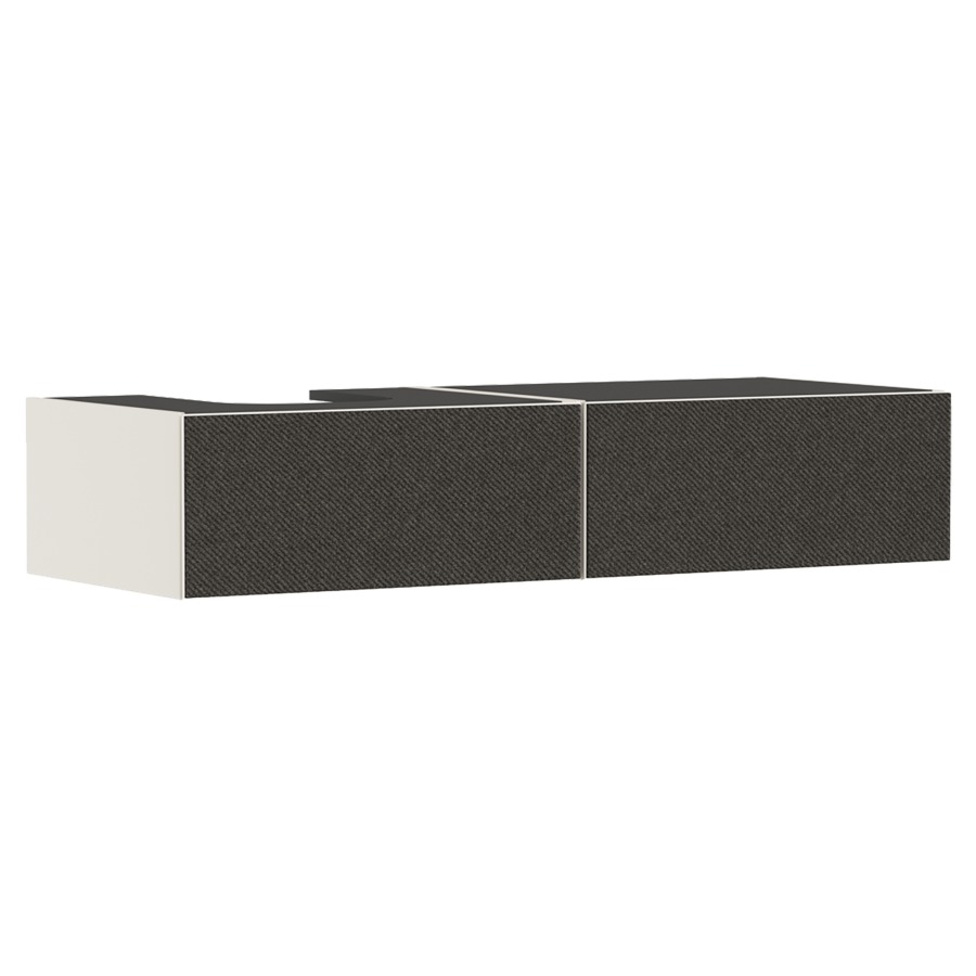 Élément inférieur  XEVOLOS E
137 x 27.5 x 55 cm
montage mural, 2&nbsp;éléments de tiroir
1&nbsp;tiroir chacune, PushOpen
avec siphon gain de place
avec matériel de fixation
pour table de lavabo 106226/243019