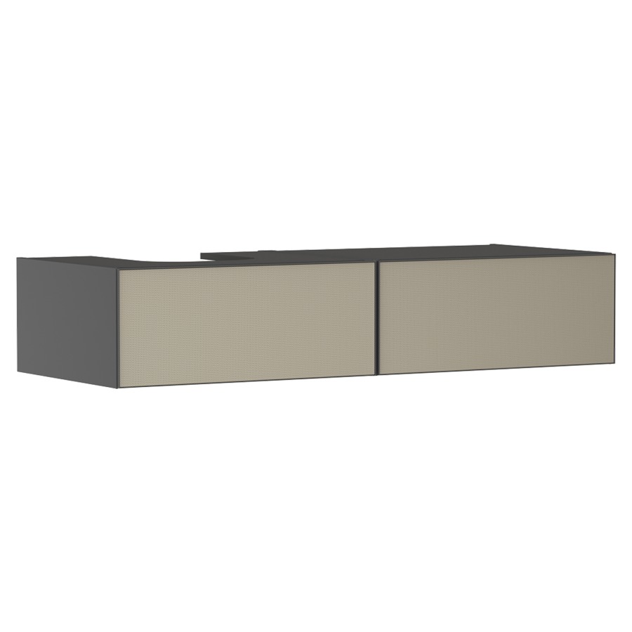 Élément inférieur  XEVOLOS E
137 x 27.5 x 55 cm
montage mural, 2&nbsp;éléments de tiroir
1&nbsp;tiroir chacune, PushOpen
avec siphon gain de place
avec matériel de fixation
pour table de lavabo 106226/243019