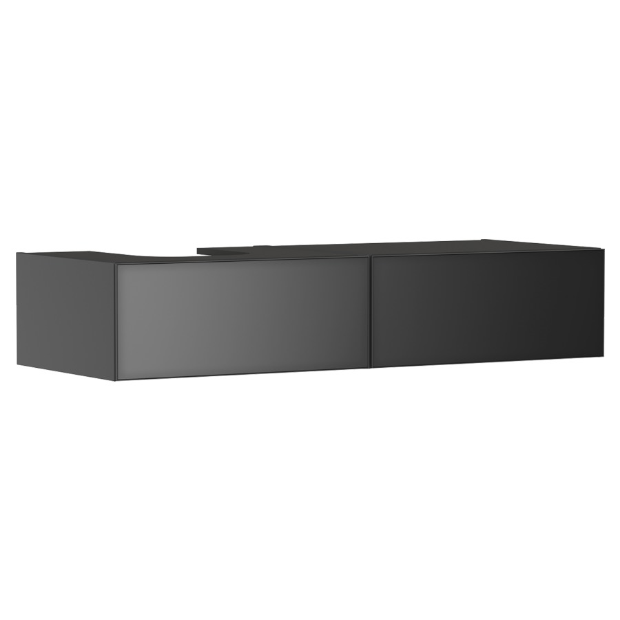 Élément inférieur  XEVOLOS E
137 x 27.5 x 55 cm
montage mural, 2&nbsp;éléments de tiroir
1&nbsp;tiroir chacune, PushOpen
avec siphon gain de place
avec matériel de fixation
pour table de lavabo 106226/243019