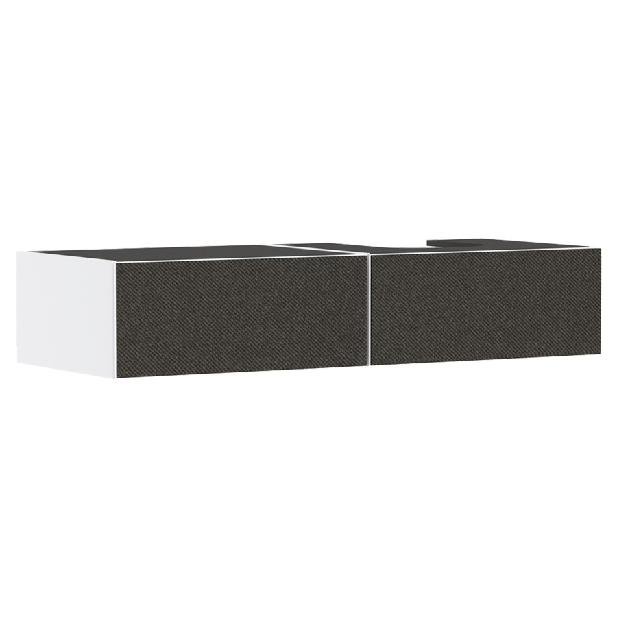 Élément inférieur  XEVOLOS E
137 x 27.5 x 55 cm
montage mural, 2&nbsp;éléments de tiroir
1&nbsp;tiroir chacune, PushOpen
avec siphon gain de place
avec matériel de fixation
pour table de lavabo 106227/243020