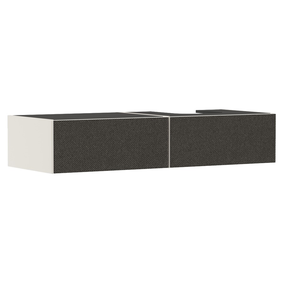 Élément inférieur  XEVOLOS E
137 x 27.5 x 55 cm
montage mural, 2&nbsp;éléments de tiroir
1&nbsp;tiroir chacune, PushOpen
avec siphon gain de place
avec matériel de fixation
pour table de lavabo 106227/243020