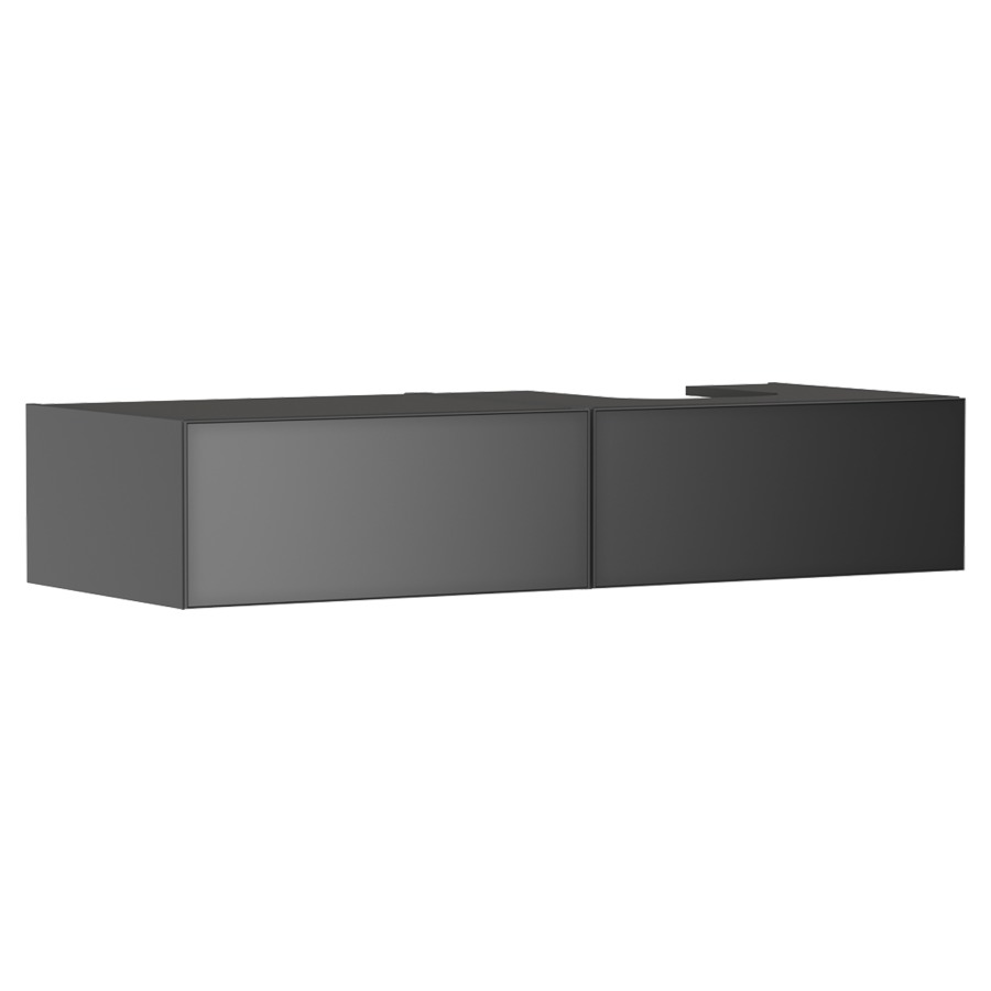 Élément inférieur  XEVOLOS E
137 x 27.5 x 55 cm
montage mural, 2&nbsp;éléments de tiroir
1&nbsp;tiroir chacune, PushOpen
avec siphon gain de place
avec matériel de fixation
pour table de lavabo 106227/243020