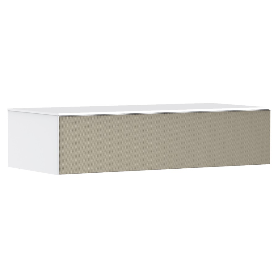 Élément d'armoire XEVOLOS E
118 x 28.5 x 55 cm
avec plaque de recouvrement
montage mural, élément de tiroir
1&nbsp;tiroir, PushOpen
avec matériel de fixation