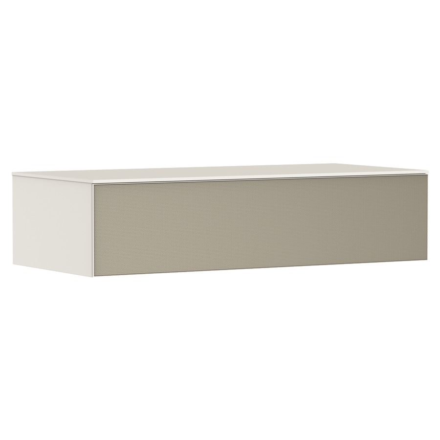 Élément d'armoire XEVOLOS E
118 x 28.5 x 55 cm
avec plaque de recouvrement
montage mural, élément de tiroir
1&nbsp;tiroir, PushOpen
avec matériel de fixation