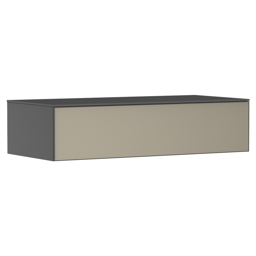 Élément d'armoire XEVOLOS E
118 x 28.5 x 55 cm
avec plaque de recouvrement
montage mural, élément de tiroir
1&nbsp;tiroir, PushOpen
avec matériel de fixation
