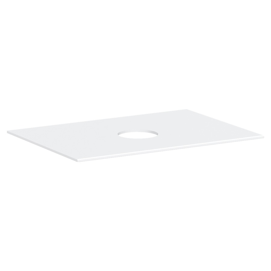 Waschtischabdeckung XEVOLOS E
78 x 1 x 55 cm
Ausschnitt mitte
für Aufsatzwaschtisch ohne
Armaturenloch