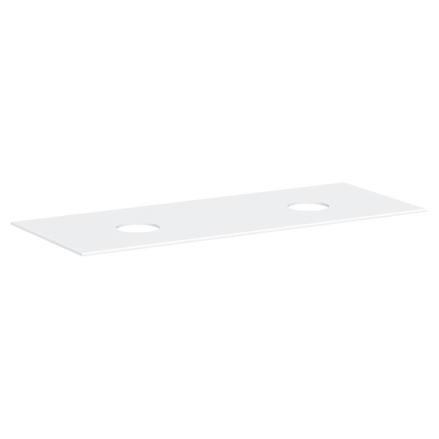 Table de lavabo XEVOLOS E
137 x 1 x 55 cm
2 découpes au centre
pour lavabo à poser sans 
trou pour robinetterie