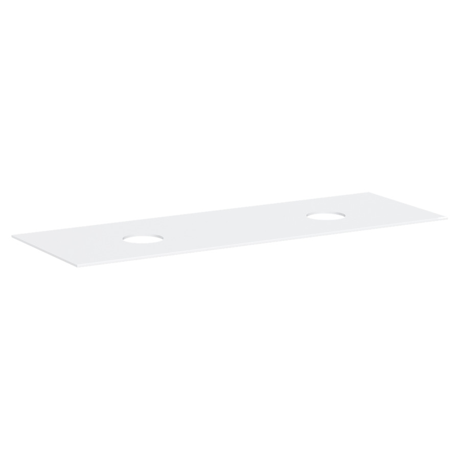 Table de lavabo XEVOLOS E
157 x 1 x 55 cm
2 découpes au centre
pour lavabo à poser sans 
trou pour robinetterie