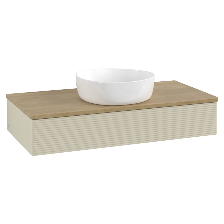 Élément inférieur  Antao
100 x 19 x 50 cm
élément de tiroir, 1&nbsp;tiroir
avec siphon gain de place
avec matériel de fixation
pour 1 lavabo à poser 234171/234172/234173
recouvrement Honey Oak
sans trou pour robinet