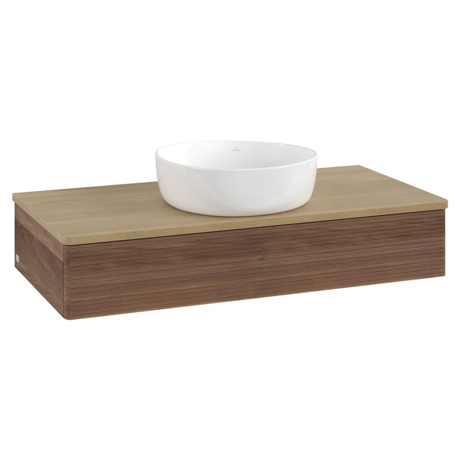 Élément inférieur  Antao
100 x 19 x 50 cm
élément de tiroir, 1&nbsp;tiroir
avec siphon gain de place
avec matériel de fixation
pour 1 lavabo à poser 234171/234172/234173
recouvrement Honey Oak
sans trou pour robinet